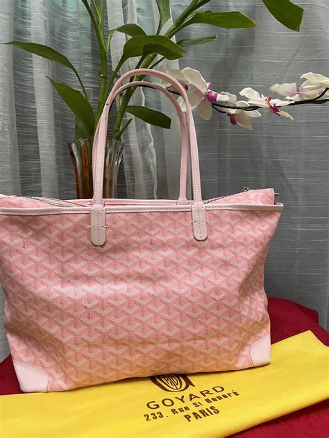 goyard pink tote|reversible goyard tote bag.